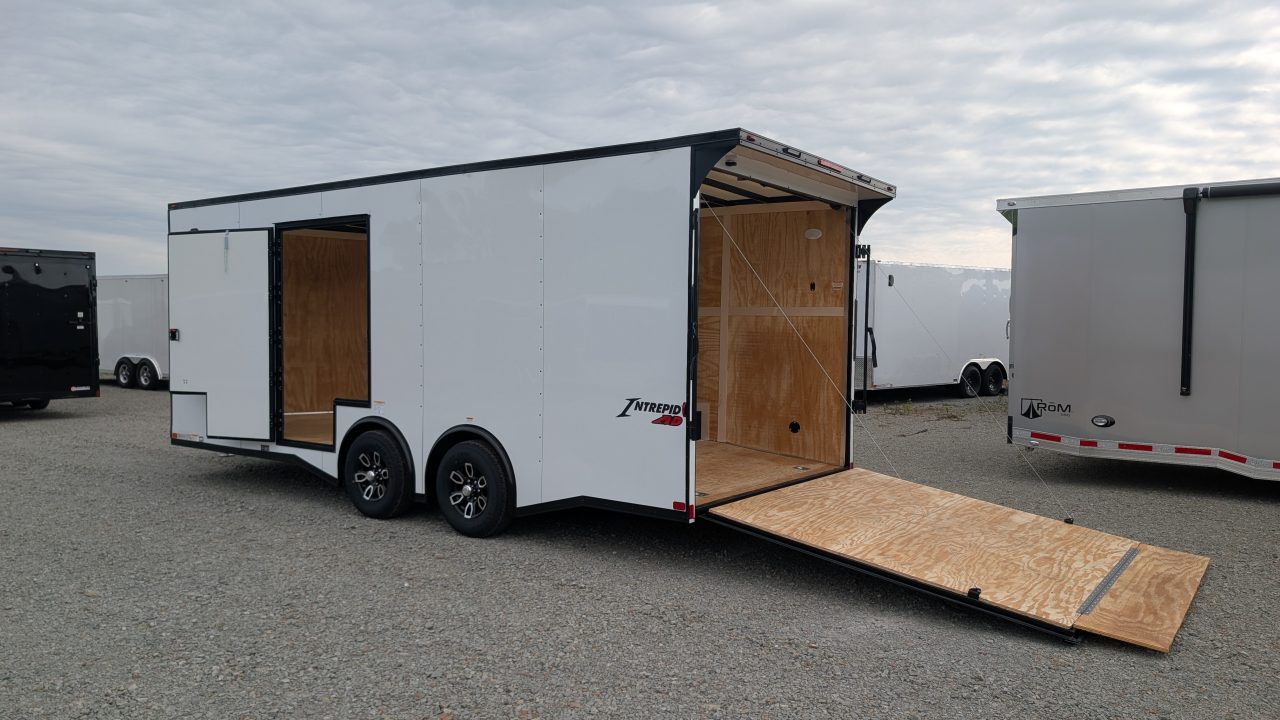 New 2027 Homesteader 8.5 x 20 HD SERIES Intrepid Car Hauler w/ EZ-EXIT DOOR (84" Inside)