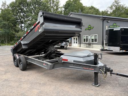 New 2027 Horizon Trailers EZ7 7x14 14K Dump Trailer with Stabilizer Jacks & Extension Brackets