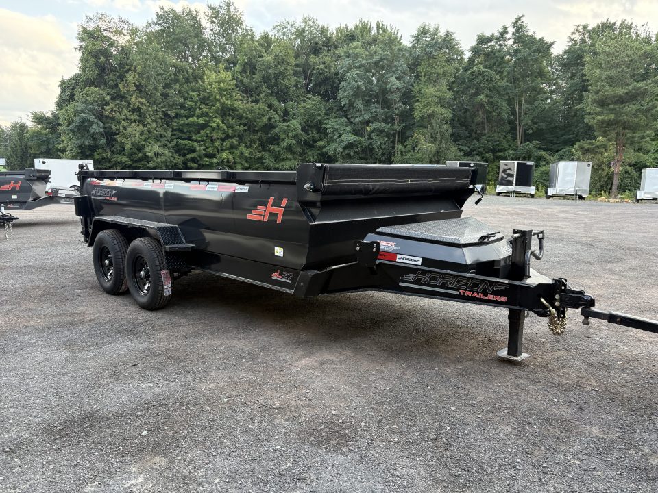 New 2027 Horizon Trailers LZ7 7x14 14K Dump Trailer with 30" Sides & Stabilizer Jacks