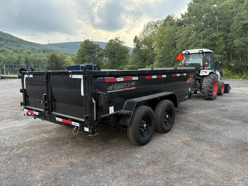 New 2027 Horizon Trailers LZ7 7x14 14K Dump Trailer with 30" Sides & Stabilizer Jacks
