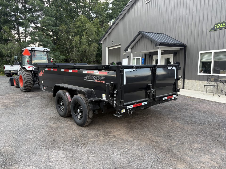 New 2027 Horizon Trailers LZ7 7x14 14K Dump Trailer with 30" Sides & Stabilizer Jacks