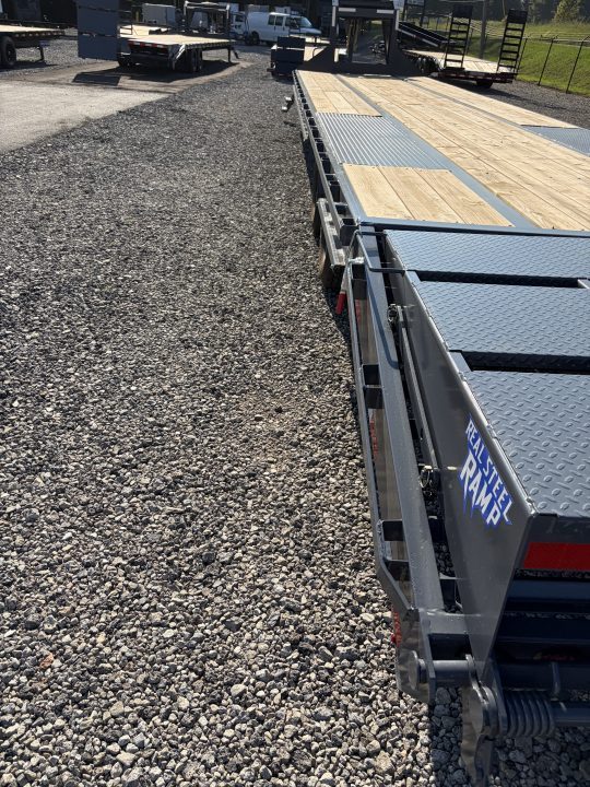 New 2027 Triple Crown Heavy Duty 40' Gooseneck Equipment Trailer, 27,900K GVWR, Mega Ramps, Spare