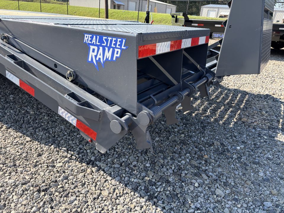 New 2027 Triple Crown Heavy Duty 40' Gooseneck Equipment Trailer, 27,900K GVWR, Mega Ramps, Spare