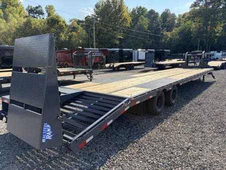 New 2027 Triple Crown Heavy Duty 40' Gooseneck Equipment Trailer, 27,900K GVWR, Mega Ramps, Spare