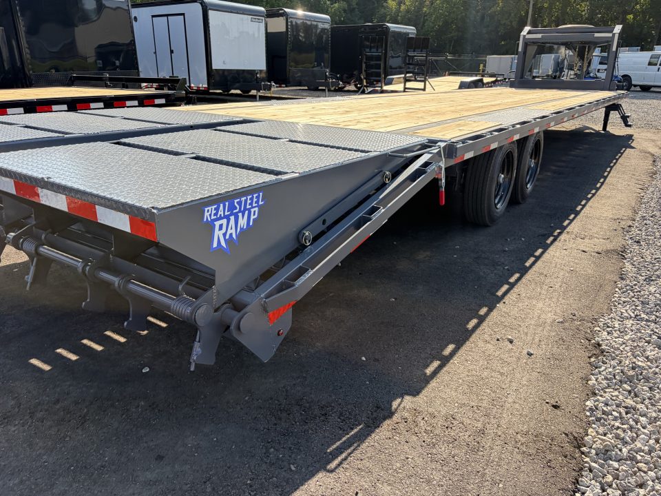 New 2027 Triple Crown Heavy Duty 35' Gooseneck Equipment Trailer, 17,500K GVWR, Mega Ramps, Spare