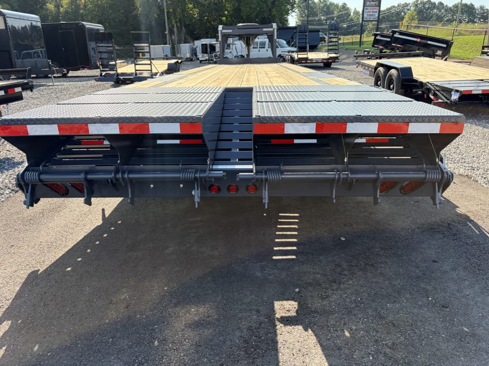 New 2027 Triple Crown Heavy Duty 35' Gooseneck Equipment Trailer, 17,500K GVWR, Mega Ramps, Spare