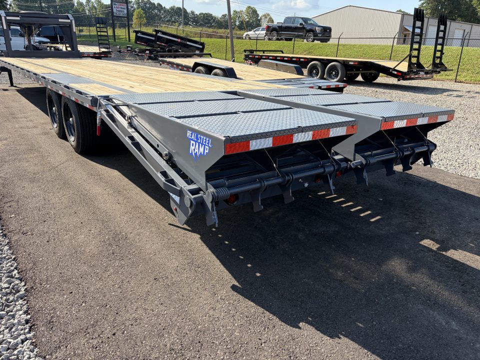 New 2027 Triple Crown Heavy Duty 35' Gooseneck Equipment Trailer, 17,500K GVWR, Mega Ramps, Spare