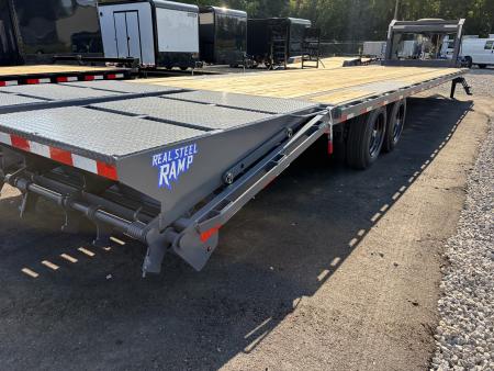 New 2027 Triple Crown Heavy Duty 35' Gooseneck Equipment Trailer, 17,500K GVWR, Mega Ramps, Spare