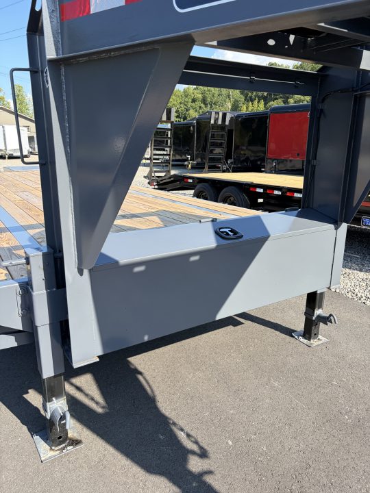 New 2027 Triple Crown Heavy Duty 30' Gooseneck Equipment Trailer, 17,500K GVWR, Mega Ramps, Spare