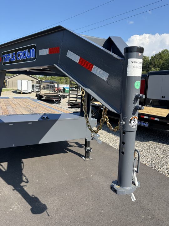 New 2027 Triple Crown Heavy Duty 30' Gooseneck Equipment Trailer, 17,500K GVWR, Mega Ramps, Spare