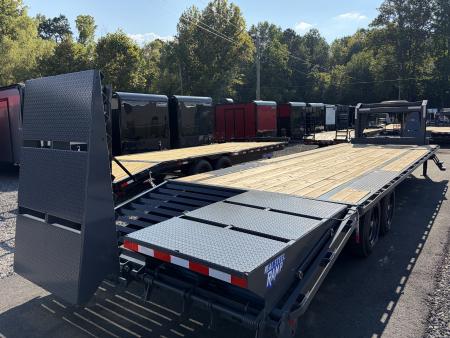 New 2027 Triple Crown Heavy Duty 30' Gooseneck Equipment Trailer, 17,500K GVWR, Mega Ramps, Spare