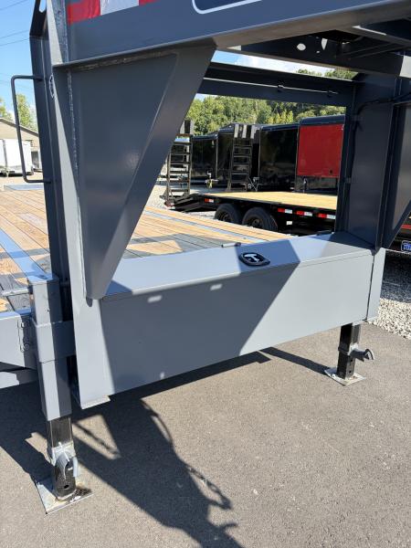 New 2027 Triple Crown Heavy Duty 30' Gooseneck Equipment Trailer, 17,500K GVWR, Mega Ramps, Spare