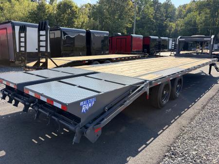 New 2027 Triple Crown Heavy Duty 30' Gooseneck Equipment Trailer, 17,500K GVWR, Mega Ramps, Spare