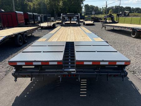 New 2027 Triple Crown Heavy Duty 30' Gooseneck Equipment Trailer, 17,500K GVWR, Mega Ramps, Spare