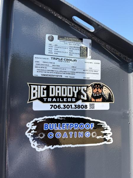 New 2027 Triple Crown Heavy Duty 30' Gooseneck Equipment Trailer, 17,500K GVWR, Mega Ramps, Spare