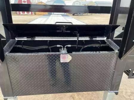New 2027 Delco Trailers 32' Hydraulic Dove Tail Gooseneck 22,999#lb GVWR Deckover Trailer