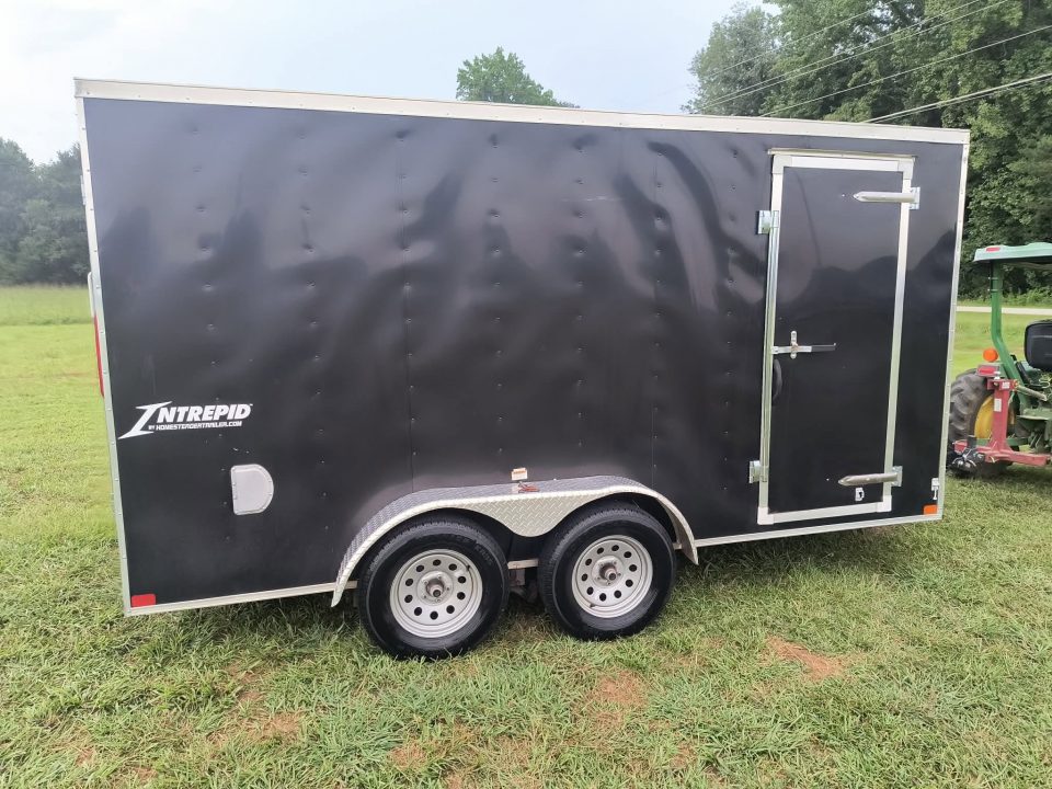 Used 2023 Homesteader Trailer 7x14 Tandem Axle w/Ramp Cargo / Enclosed Trailer