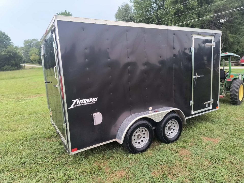 Used 2023 Homesteader Trailer 7x14 Tandem Axle w/Ramp Cargo / Enclosed Trailer