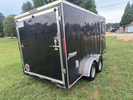 Used 2023 Homesteader Trailer 7x14 Tandem Axle w/Ramp Cargo / Enclosed Trailer