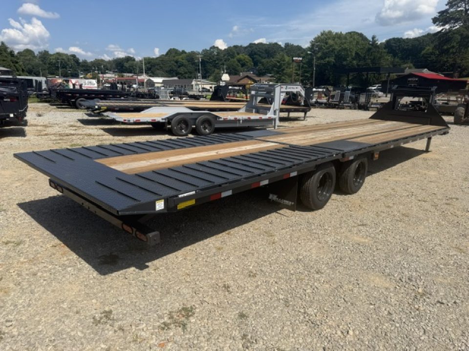 New 2027 Hillcrest Trailers 24+12 25.9 Auto Latching Hyd. Dovetail Equipment Trailer