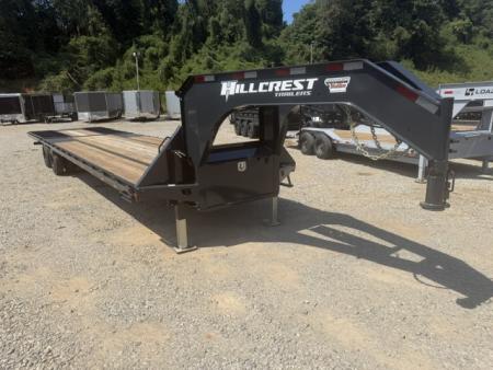 New 2027 Hillcrest Trailers 24+12 25.9 Auto Latching Hyd. Dovetail Equipment Trailer