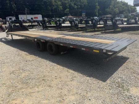 New 2027 Hillcrest Trailers 24+12 25.9 Auto Latching Hyd. Dovetail Equipment Trailer