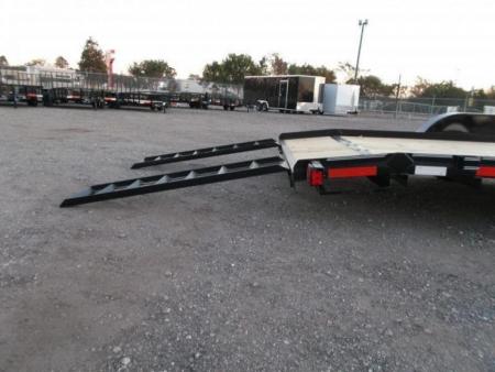 New 2026 Longhorn Trailers 83x18 7K Car Hauler / Racing Trailer / 2ft Dovetail / 5ft Stow Away Ramps / Electric Brakes / LED Lights