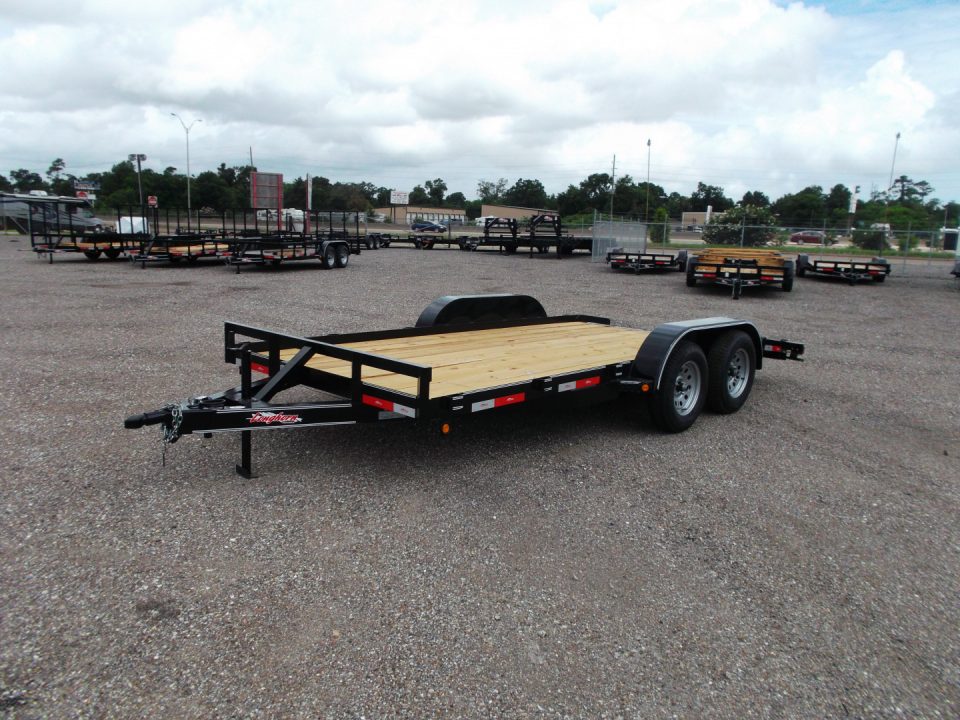 New 2026 Longhorn Trailers 83x16 7K Car Hauler / Racing Trailer / 2ft Dovetail / 5ft Stow Away Ramps / Electric Brakes / LED Lights