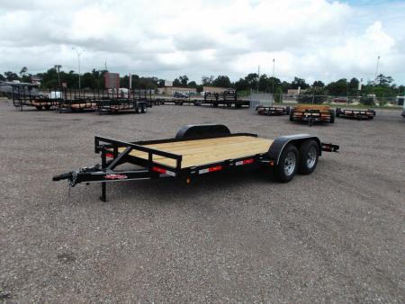 New 2026 Longhorn Trailers 83x16 7K Car Hauler / Racing Trailer / 2ft Dovetail / 5ft Stow Away Ramps / Electric Brakes / LED Lights