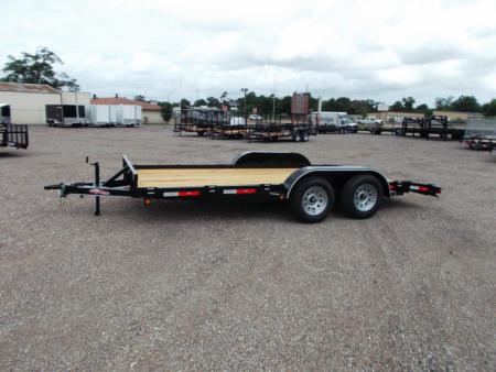 New 2026 Longhorn Trailers 83x16 7K Car Hauler / Racing Trailer / 2ft Dovetail / 5ft Stow Away Ramps / Electric Brakes / LED Lights