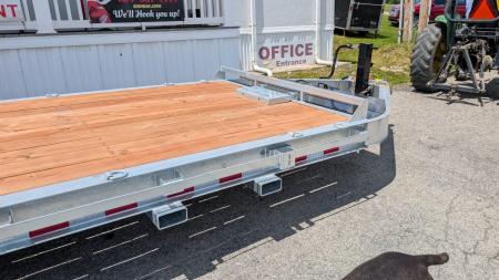 New 2027 BWise 20' (17+3) HD Lo Pro GALVANIZED Equipment Hauler w/ Full Width Self Leveling Ramps & Self Cleaning Dove Tail