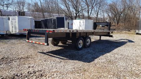 Used 2004 B&B 8.5 x 24' Gooseneck 14K Flatbed Trailer