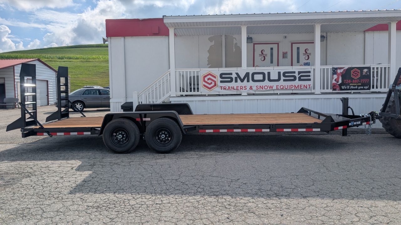 New 2027 BWise 22' HD Lo Pro Equipment Hauler w/ 5' Ladder Ramps