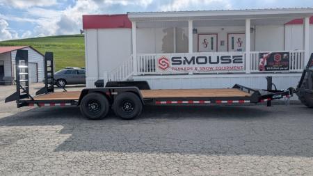 New 2027 BWise 22' HD Lo Pro Equipment Hauler w/ 5' Ladder Ramps