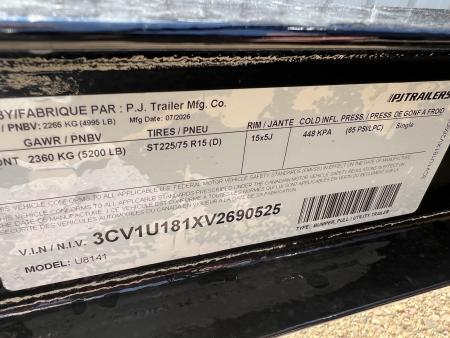 New 2027 PJ Trailers 14' ATV Utility U8 5K Axle Utility Trailer