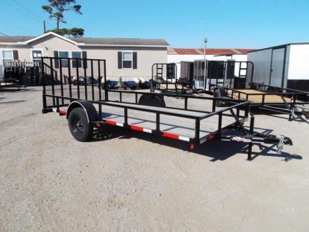 New 2026 Longhorn Trailers 77x14 Utility Trailer / 4ft Heavy Duty Ramp Gate / LED Lights