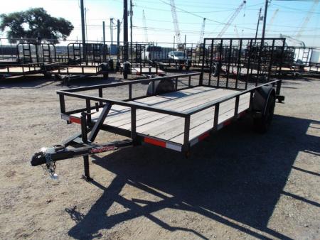 New 2026 Longhorn Trailers 77x14 Utility Trailer / 4ft Heavy Duty Ramp Gate / LED Lights
