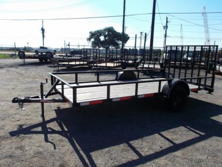 New 2026 Longhorn Trailers 77x14 Utility Trailer / 4ft Heavy Duty Ramp Gate / LED Lights