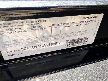 New 2027 PJ Trailers 10' U7 Utility Trailer