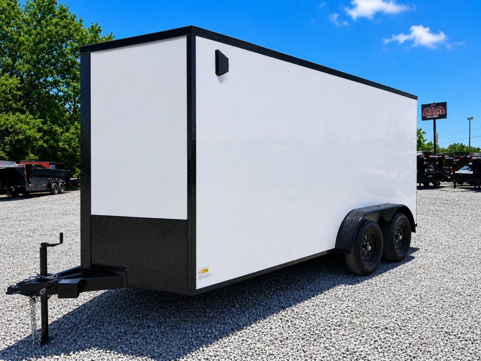 New 2027 Cargo United 7x16 TA (7FT HT) BLACKOUT .80 Polycore Cargo / Enclosed Trailer