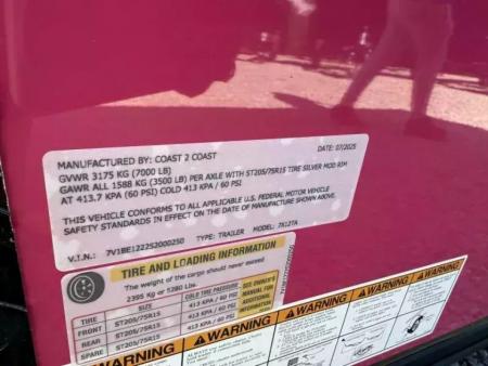 New 2026 Coast 2 Coast 7X12 TA CONCESSION Vending / Concession Trailer