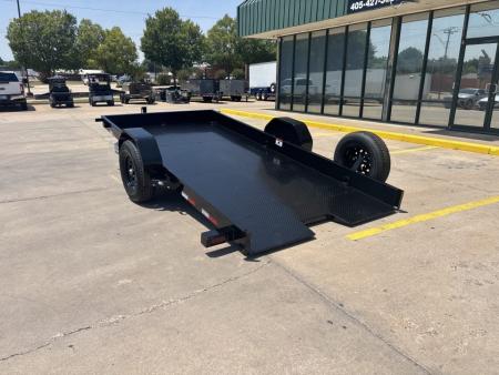 New #038605 2027 DIAMOND T SLT 14 X 79 SINGLE AXLE 7K SCISSOR LIFT TILT TRAILER W/ SPARE