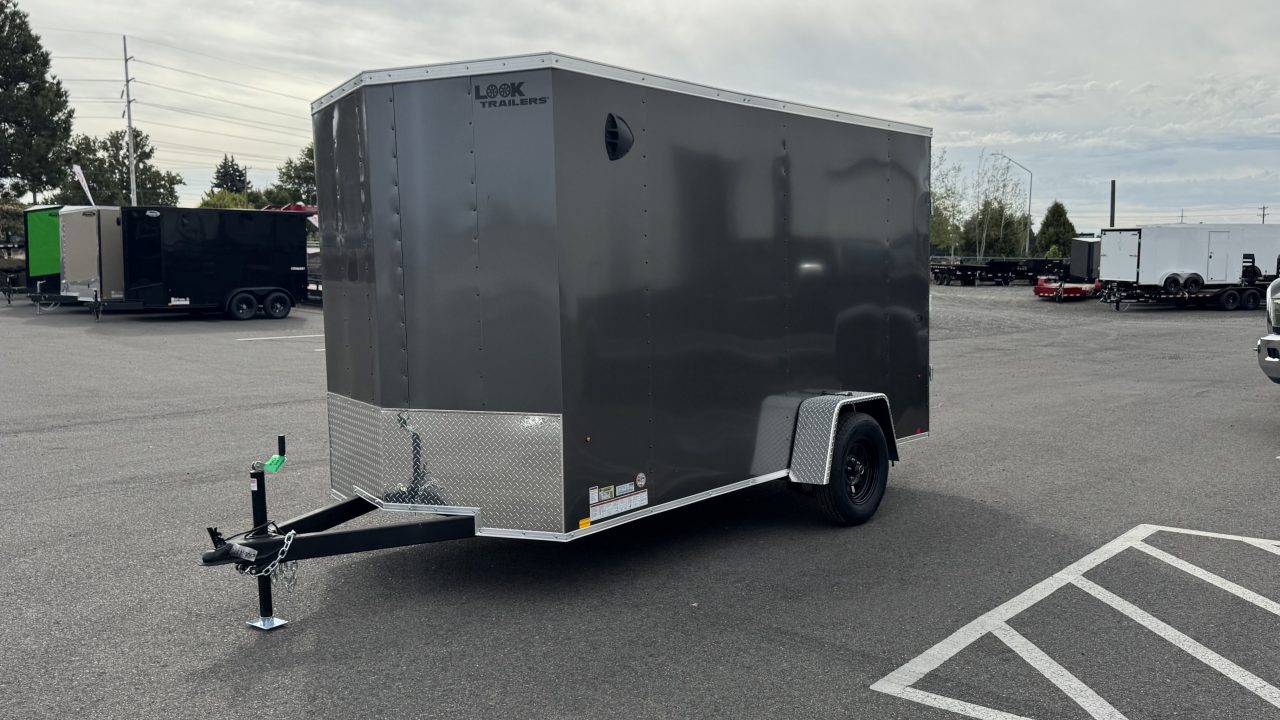New 2027 Look Trailers 6 x 12 ST DLX Flat Top V-Nose 3K Cargo / Enclosed Trailer