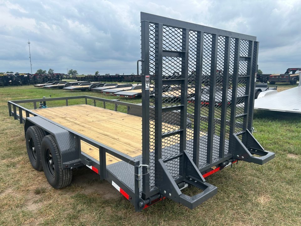 New 2027 Lamar 83x18 Tandem 10K Utility w/ 2' Dove & 5' Ramp Gate