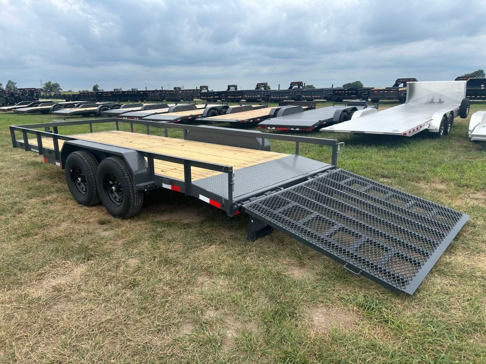 New 2027 Lamar 83x18 Tandem 10K Utility w/ 2' Dove & 5' Ramp Gate