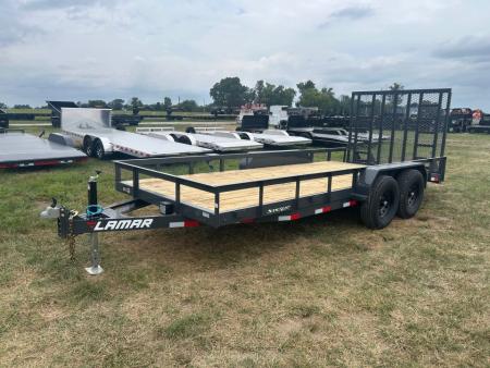 New 2027 Lamar 83x18 Tandem 10K Utility w/ 2' Dove & 5' Ramp Gate