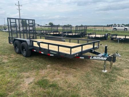 New 2027 Lamar 83x18 Tandem 10K Utility w/ 2' Dove & 5' Ramp Gate