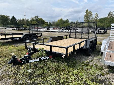 New 2027 Liberty 7 X 14 FT UTILITY TRAILER TUBE RAIL HD SPRING ASSIST RAMP