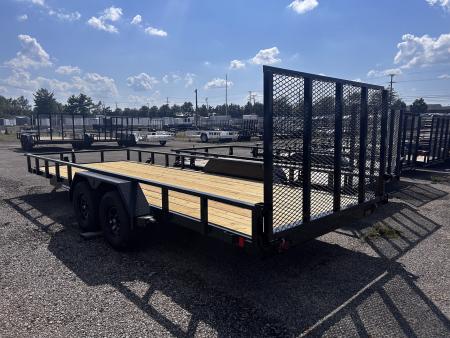 New 2027 Liberty 7 X 20 FT UTILITY TRAILER TUBE RAIL HD SPRING ASSIST RAMP