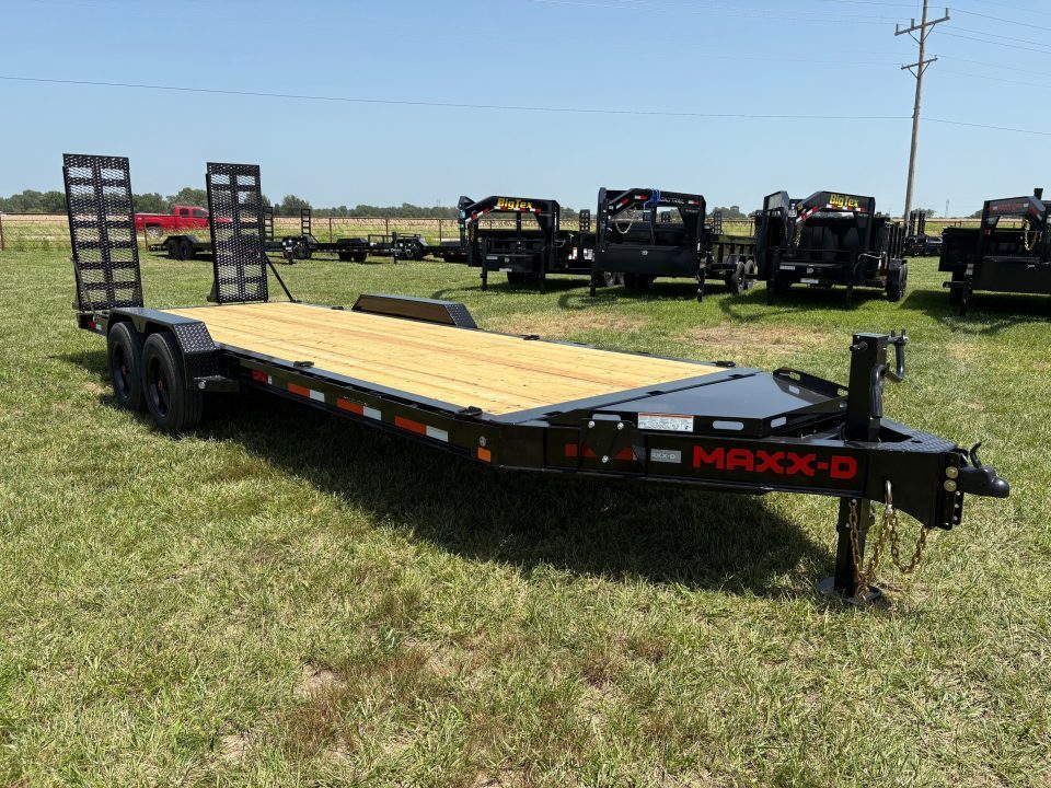 New 2027 MAXX-D 83x22 Tandem 17.5K Equipment Trailer W/ Stand Up Ramps